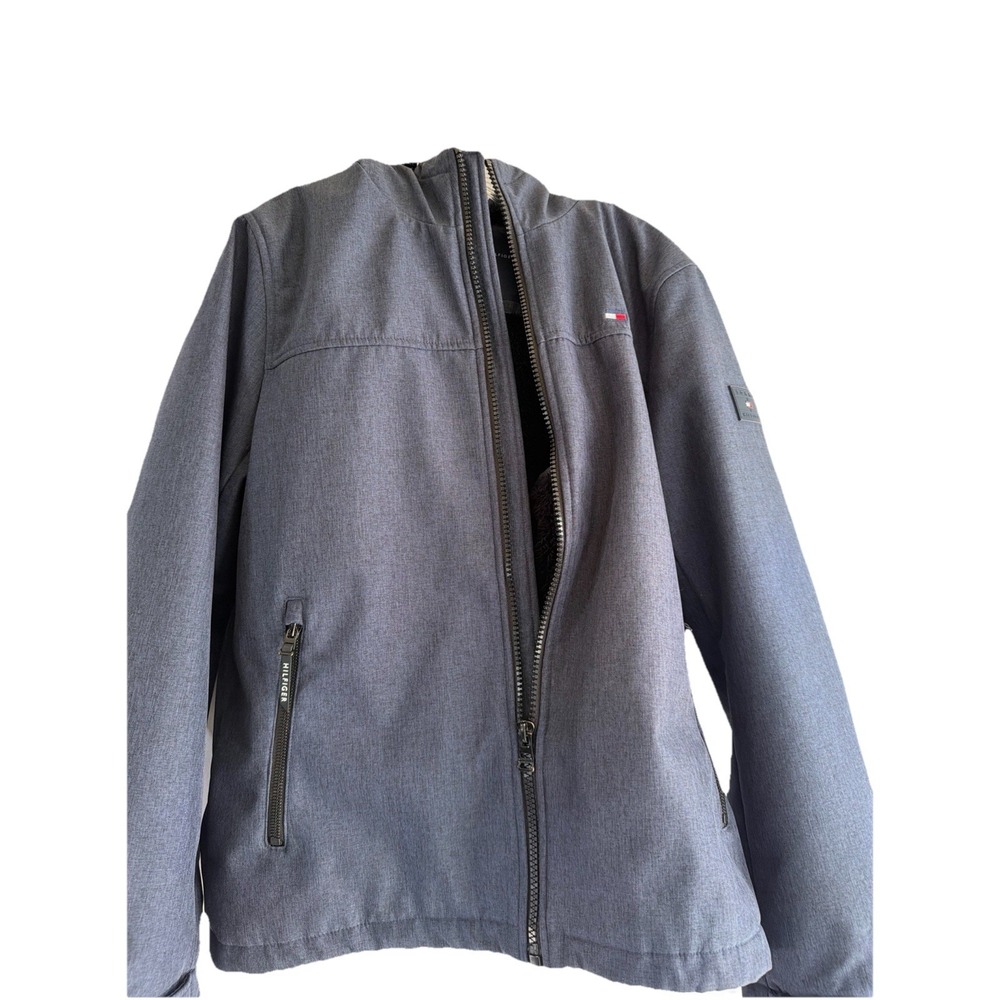 Kids Youth Size M Tommy Hilfiger 3 Layer Hooded Fleece Lined Jacket‎